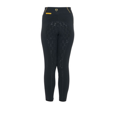 Legging fille cintré avec grip et logo Equestro Legging fille cintré avec grip et logo Equestro