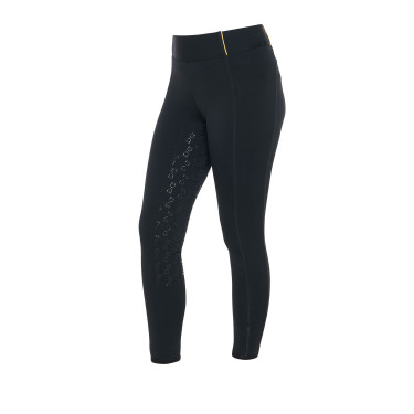 Legging fille cintré avec grip et logo Equestro Legging fille cintré avec grip et logo Equestro