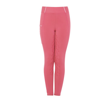 Legging fille cintré avec grip et logo Equestro Legging fille cintré avec grip et logo Equestro
