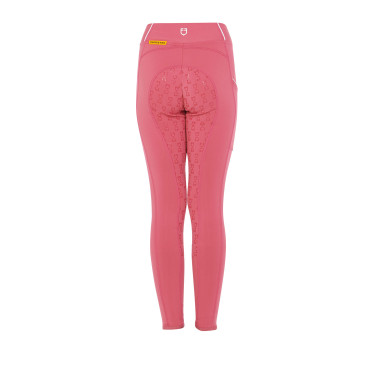 Legging fille cintré avec grip et logo Equestro Legging fille cintré avec grip et logo Equestro
