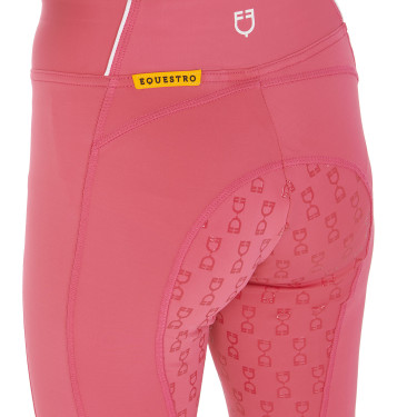 Legging fille cintré avec grip et logo Equestro Legging fille cintré avec grip et logo Equestro