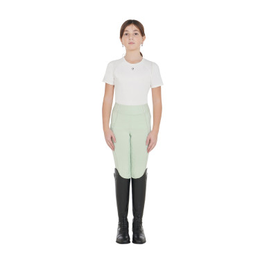 Legging fille cintré avec grip et logo Equestro Legging fille cintré avec grip et logo Equestro