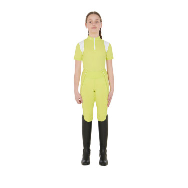 Legging fille cintré avec grip et logo Equestro Legging fille cintré avec grip et logo Equestro