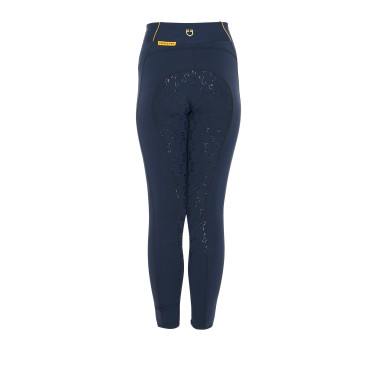 Legging fille cintré avec grip et logo Equestro Legging fille cintré avec grip et logo Equestro
