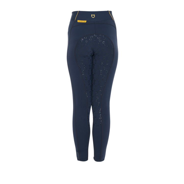 Legging fille cintré avec grip et logo Equestro Legging fille cintré avec grip et logo Equestro