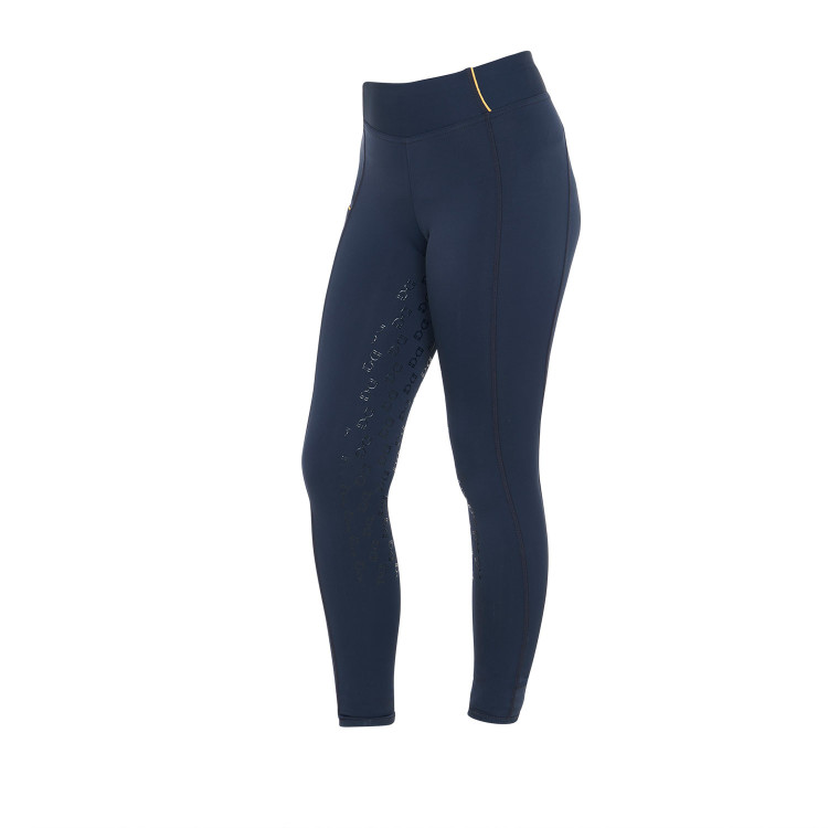 Legging fille cintré avec grip et logo Equestro Legging fille cintré avec grip et logo Equestro