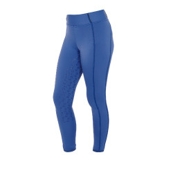 Legging fille cintré avec grip et logo Equestro Bleu royal
