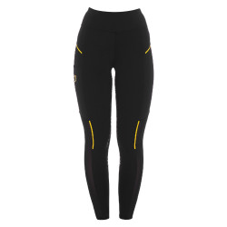 Legging ajusté femme avec inserts en micro-mesh Equestro Noir