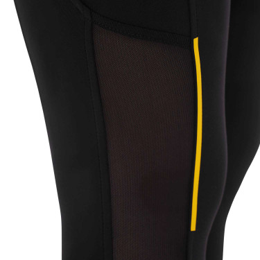 Legging ajusté femme avec inserts en micro-mesh Equestro Noir