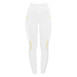 Legging ajusté femme avec inserts en micro-mesh Equestro Blanc