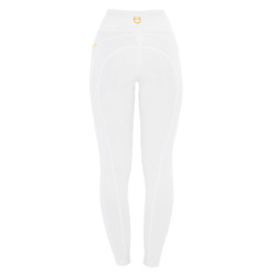 Legging ajusté femme avec inserts en micro-mesh Equestro Blanc