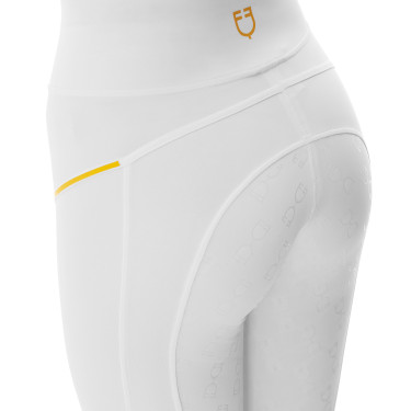 Legging ajusté femme avec inserts en micro-mesh Equestro Blanc