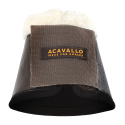 Cloches en cuir écologique mouton avec fermeture velcro Acavallo Marron