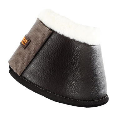 Cloches en cuir écologique mouton avec fermeture velcro Acavallo Marron