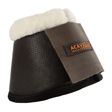 Cloches en cuir écologique mouton avec fermeture velcro Acavallo Marron