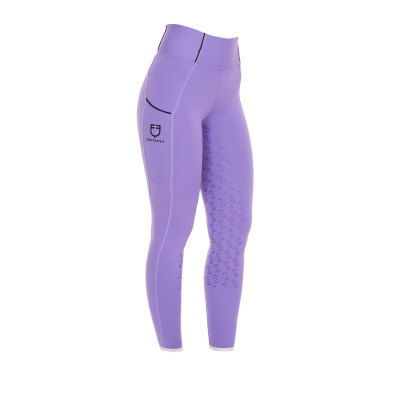 Legging ajustés femme avec grip complet Classic Equestro Violet dahlia