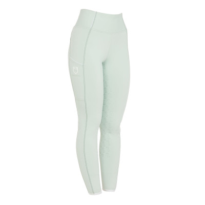 Legging ajustés femme avec grip complet Classic Equestro Vert clair