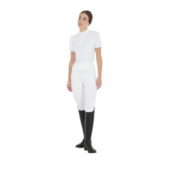 Legging ajustés femme avec grip complet Classic Equestro Blanc