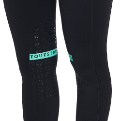 Legging ajustés en tissu technique stretch femme Kao Light Equestro Noir / émeraude