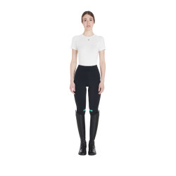 Legging ajustés en tissu technique stretch femme Kao Light Equestro Noir / émeraude