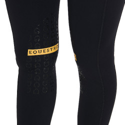 Legging ajustés en tissu technique stretch femme Kao Light Equestro Noir / jaune
