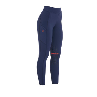 Legging ajustés en tissu technique stretch femme Kao Light Equestro Marine / rouge Bleu