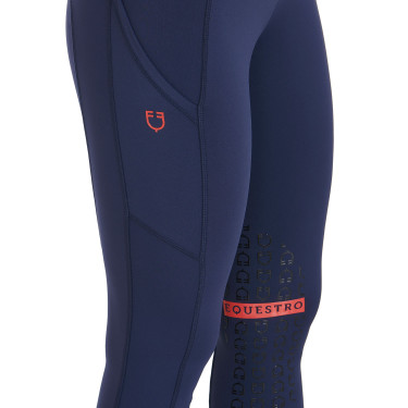 Legging ajustés en tissu technique stretch femme Kao Light Equestro Marine / rouge Bleu