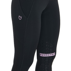 Legging ajustés en tissu technique stretch femme Kao Equestro Noir / lilas Legging ajustés en tissu technique stretch femme Kao Equestro Noir / lilas
