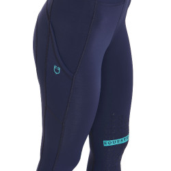 Legging ajustés en tissu technique stretch femme Kao Equestro Marine / émeraude Bleu Legging ajustés en tissu technique stretch femme Kao Equestro Marine / émeraude Bleu