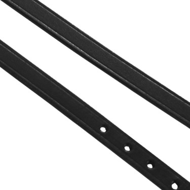 Lanières pour éperons en cuir avec boucle en or rose Equestro Noir Lanières pour éperons en cuir avec boucle en or rose Equestro Noir