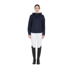 Imperméable technique à 3 couches femme Equestro Marine Bleu marine