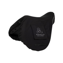 Housse de selle avec doublure en polaire Acavallo Noir