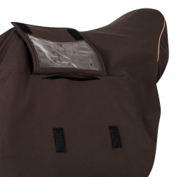 Housse de selle avec doublure en polaire Acavallo Marron