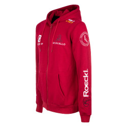 Sweat à capuche homme avec multi-logo Equestro Scooter Beige