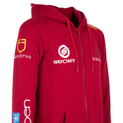 Sweat à capuche homme avec multi-logo Equestro Scooter Beige