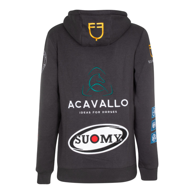 Sweat à capuche femme avec multi-logo Equestro