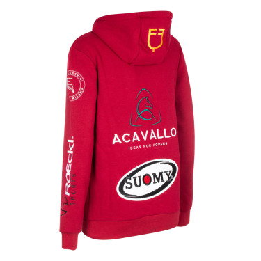 Sweat à capuche femme avec multi-logo Equestro Sweat à capuche femme avec multi-logo Equestro