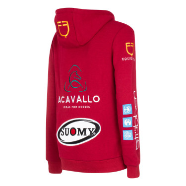 Sweat à capuche femme avec multi-logo Equestro Sweat à capuche femme avec multi-logo Equestro