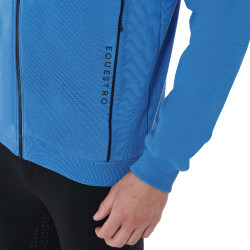 Sweat à capuche en coton avec fermeture éclair homme Equestro Daphne Bleu Sweat à capuche en coton avec fermeture éclair homme Equestro Daphne Bleu