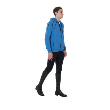 Sweat à capuche en coton avec fermeture éclair homme Equestro Sweat à capuche en coton avec fermeture éclair homme Equestro