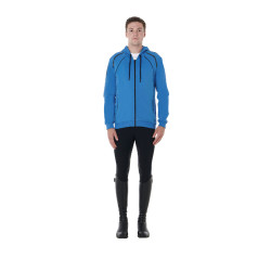Sweat à capuche en coton avec fermeture éclair homme Equestro Daphne Bleu Sweat à capuche en coton avec fermeture éclair homme Equestro Daphne Bleu