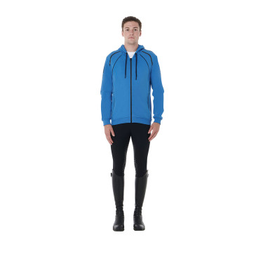Sweat à capuche en coton avec fermeture éclair homme Equestro Sweat à capuche en coton avec fermeture éclair homme Equestro