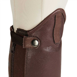 Mini-chaps unisex avec inserts en silicone Gel Grip System Equestro Marron Mini-chaps unisex avec inserts en silicone Gel Grip System Equestro Marron