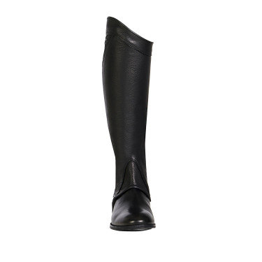 Mini-chaps en cuir unisex avec bande élastique et logos Vespucci Equestro Mini-chaps en cuir unisex avec bande élastique et logos Vespucci Equestro
