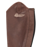 Mini-chaps en cuir souple avec fermeture éclair arrière Dunster Equestro Marron