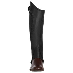 Mini-chaps en cuir perforé unisex pour un confort maximal Salisbury Equestro Noir