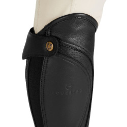 Mini-chaps en cuir perforé unisex pour un confort maximal Salisbury Equestro Noir