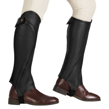 Mini-chaps en cuir perforé unisex pour un confort maximal Salisbury Equestro Mini-chaps en cuir perforé unisex pour un confort maximal Salisbury Equestro