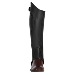 Mini-chaps en cuir perforé unisex pour un confort maximal Salisbury Equestro Marron Mini-chaps en cuir perforé unisex pour un confort maximal Salisbury Equestro Marron