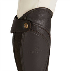 Mini-chaps en cuir perforé unisex pour un confort maximal Salisbury Equestro Marron Mini-chaps en cuir perforé unisex pour un confort maximal Salisbury Equestro Marron